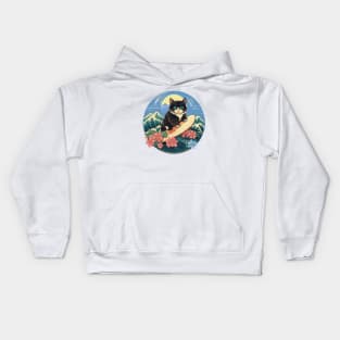 Tuxedo Surf Kitty Kids Hoodie